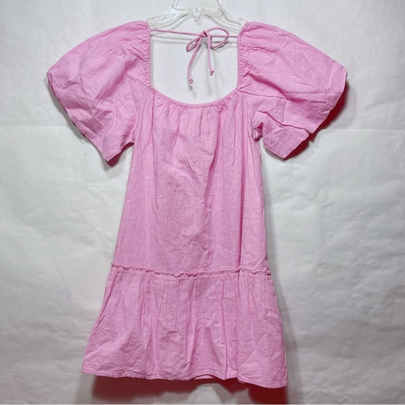 Cotton On Harlow Full Sleeve Pink Mini Dress 🎀🤍🔲 - Picture 4 of 10